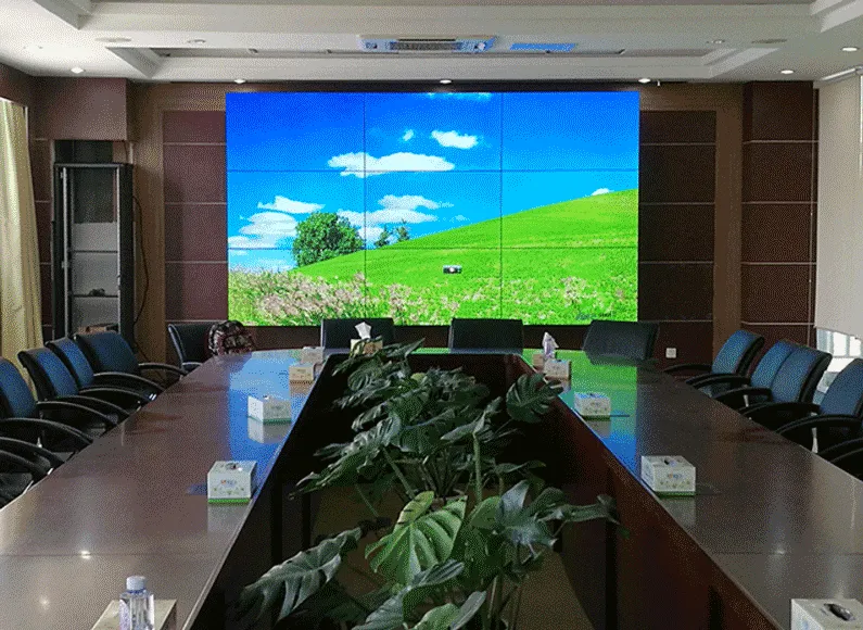 Big screen in conference room